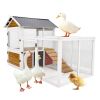 77"Large outdoor chicken coop Wooden chicken coop, duck coop with nest box, bird cage, rabbit cage - waterproof PVC board ( yellow brown gradient 80¬∞