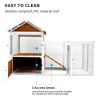 77"Large outdoor chicken coop Wooden chicken coop, duck coop with nest box, bird cage, rabbit cage - waterproof PVC board ( yellow brown gradient 80¬∞