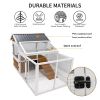 77"Large outdoor chicken coop Wooden chicken coop, duck coop with nest box, bird cage, rabbit cage - waterproof PVC board ( yellow brown gradient 80¬∞
